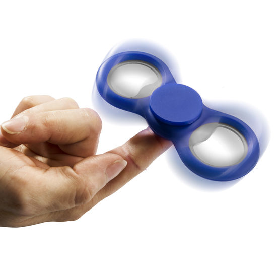 Blå Fidget Spinner med tryck Openmed tryck