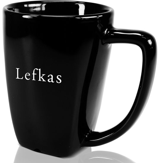 Svart Kaffemugg Lefkas, 27 clmed tryck