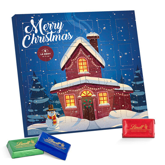 Övriga färger Julkalender med tryck Minibar choklad Ecomed tryck