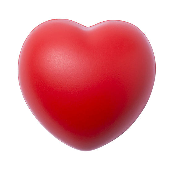 Röd Antistresshjärta med tryck Heartmed tryck