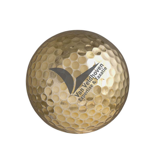 Guld Frgad golfboll med tryck Colormed tryck