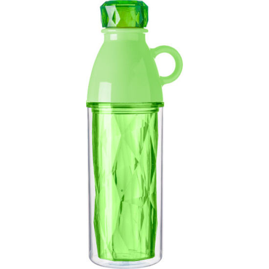 Grön Vattenflaska med mönster och kopp 500 mlmed tryck