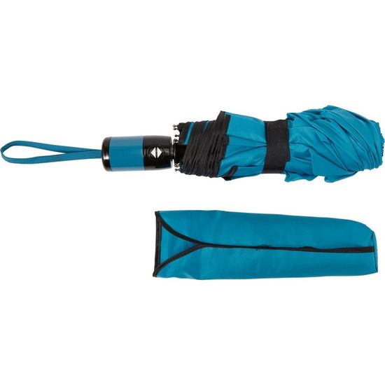 Blå Stormsäkert kompaktparaply med tryck Zenyamed tryck