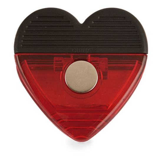 Övriga färger Hjärtformad magnet med klämmamed tryck