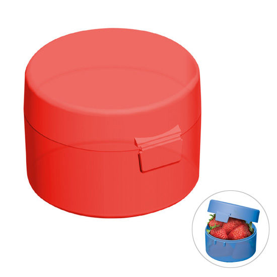 Röd Fruktbox med tryck Lagerlöfmed tryck