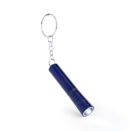 Blå Ficklampa med nyckelring Flonsemed tryck