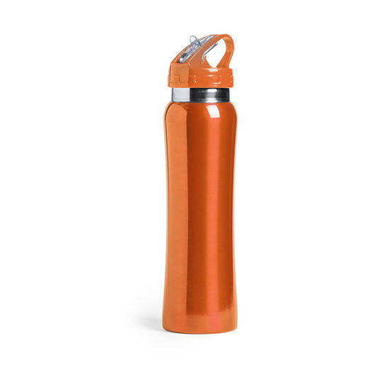 Orange Vattenflaska i rostfritt stål Smaly 800 mlmed tryck