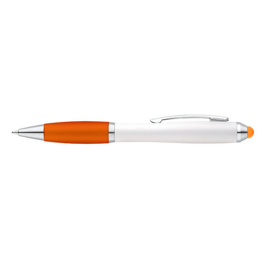 Orange Touchpenna med tryck Sensmed tryck