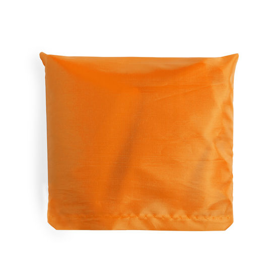 Orange Hopvikbar polyesterkasse med tryck Karentmed tryck