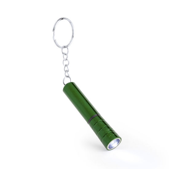 Grön Ficklampa med nyckelring Flonsemed tryck