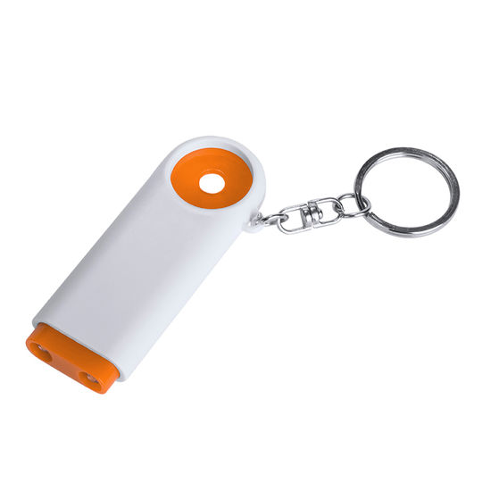 Orange Nyckelring med lampa Kipormed tryck