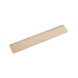 Trälinjal 20 cm med tryck produktbild