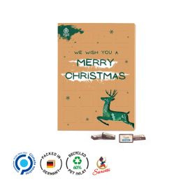 Väggkalender med mini chokladbitar med tryck produktbild