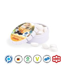 Liten plåtask med pastiller produktbild
