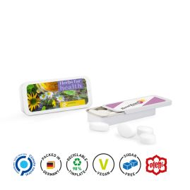 Platt metallask med pastiller produktbild