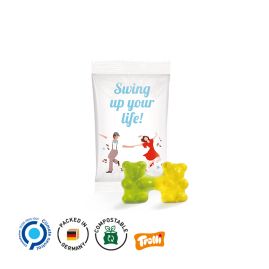 Gelébjörnar i komposterbar förpackning med tryck produktbild