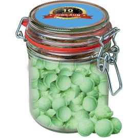 Fizzy Waldmeister-godis i burk med tryck, ca. 200g produktbild