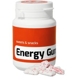 Energituggummi med tryck, ca. 63g burk produktbild