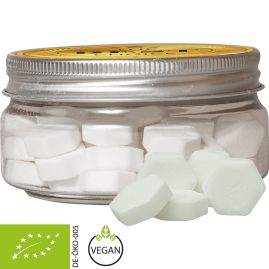 Ekologisk druvsocker apelsin, ca. 60g, miniburkar med tryck produktbild