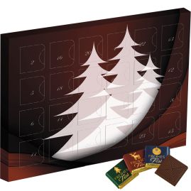 Chokladbitar med tryck, adventskalender, ca 120g produktbild