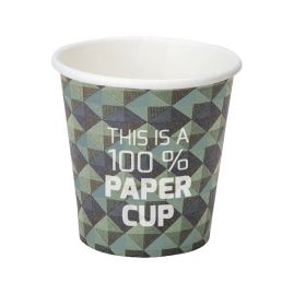 Ekologisk pappersmugg 100ml med tryck produktbild
