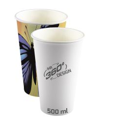 Pappersmugg 500ml med tryck produktbild