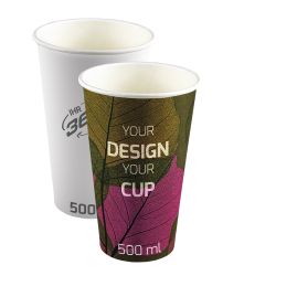Ekologisk pappersmugg 500ml med tryck produktbild