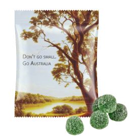 Eucalyptus Menthol Fruktgodis med tryck, ca. 15g, midi-påse produktbild