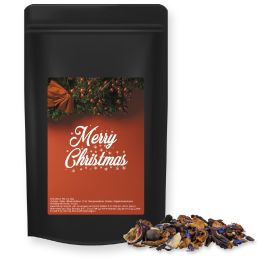 Christkindl-te med tryck, ca. 50g, svart mellanstor påse produktbild