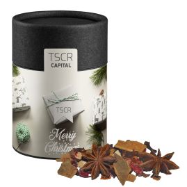 Glöggkrydda med tryck, ca. 45g, biologiskt nedbrytbar kartongburk produktbild