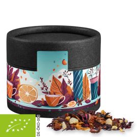 Ekologiskt fruktte Good Mood med tryck, ca 18g, Biologiskt nedbrytbar kartong produktbild