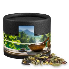 Ayurveda Relax Te med tryck, ca. 18g i Biologiskt Nedbrytbar Kartong produktbild