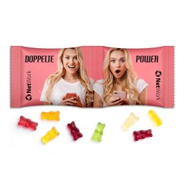 Godispåse med tryck Sweet Pair – gelégodisnallar i 2 påsar produktbild