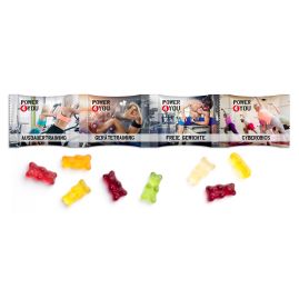Godispåse med tryck Four Fun – gelégodisnallar i 4 påsar produktbild