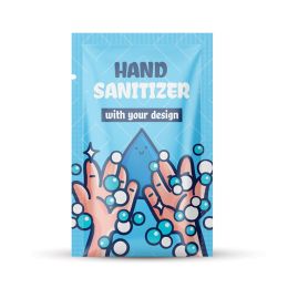 Handdesinfektionsgel i engångspåse/dospåse med tryck produktbild