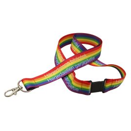 Regnbågsfärgat logoband med tryck Pride produktbild