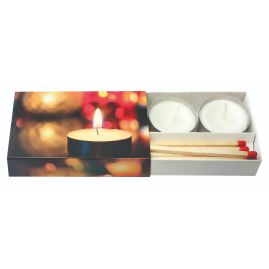 Tändsticksask med värmeljus produktbild