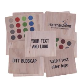 Träskrapan Isskrapa i trä med tryck produktbild