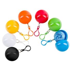 Regnponcho i boll med tryck produktbild