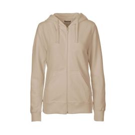 Hoodie med dragkedja med tryck Fairtrade Classic Dam produktbild