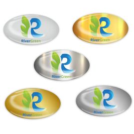 Domingklistermärke med tryck Oval produktbild