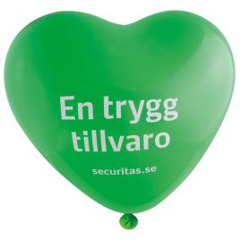 Hjärtformade ballonger med eget tryck produktbild