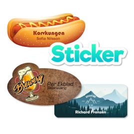 Namnskylt i egen design med tryck Plast produktbild