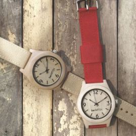 Armbandsklocka Medium i bambu med eget tryck produktbild
