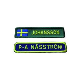 Broderade namnmärken produktbild