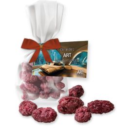 Rostade mandlar hallon med tryck, ca. 30g produktbild