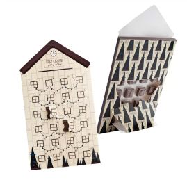 Adventskalender Hus med choklad och eget tryck produktbild