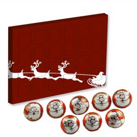 Adventskalender Midi med eget tryck Chokladpraliner produktbild