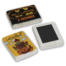 Klassisk souvenirmagnet i sten med eget tryck produktbild