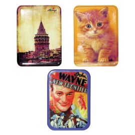 Klassisk souvenirmagnet i metall med eget tryck produktbild